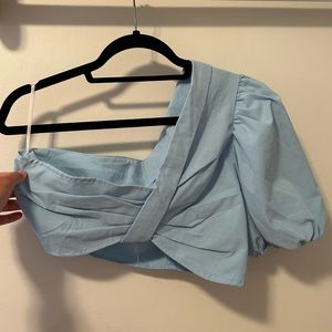 Blue crop top